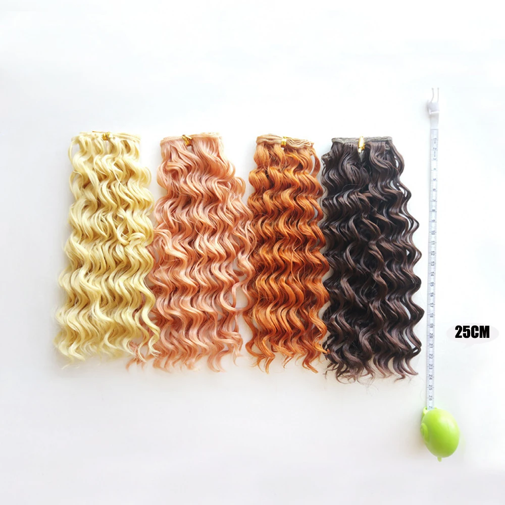 Мода 25*100 см DIY мини парик для куклы высокотемпературный материал прямые волосы BJD