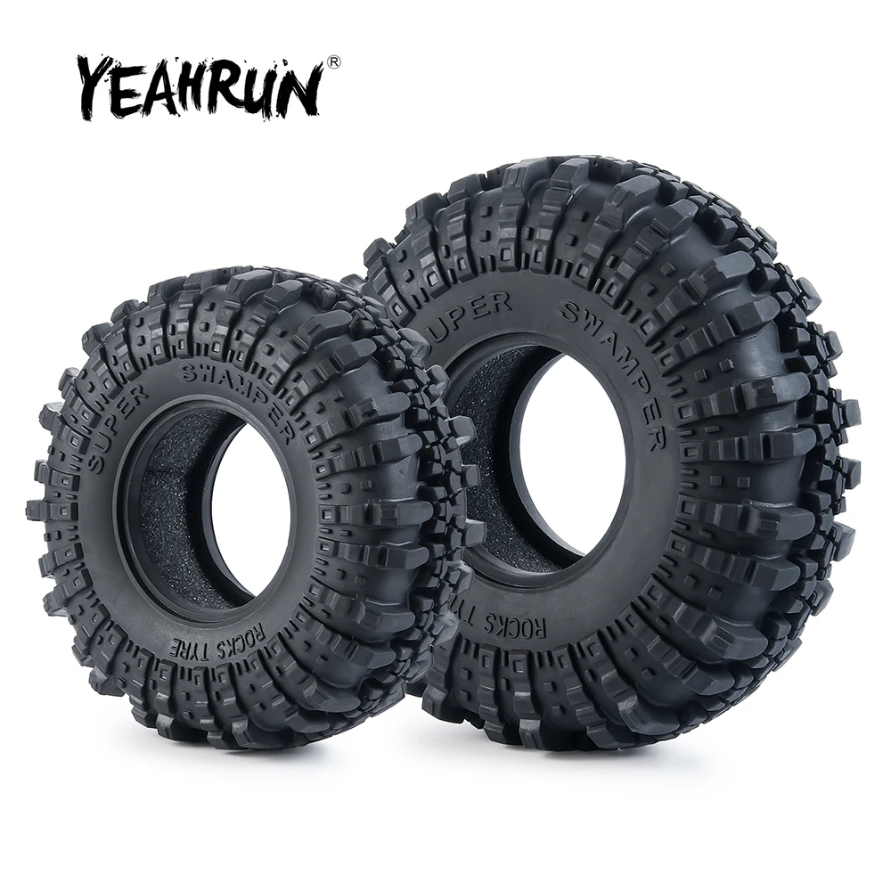 

YEAHRUN 1.9/2.2inch Beadlock Wheel Rim Rubber Tires 107/137mm OD for Axial SCX10 Wraith Traxxas TRX-4 1/10 RC Crawler Car Parts