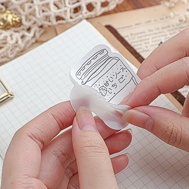 Кавайный календарь блокноты милый напиток Липкие заметки наклейки для детей