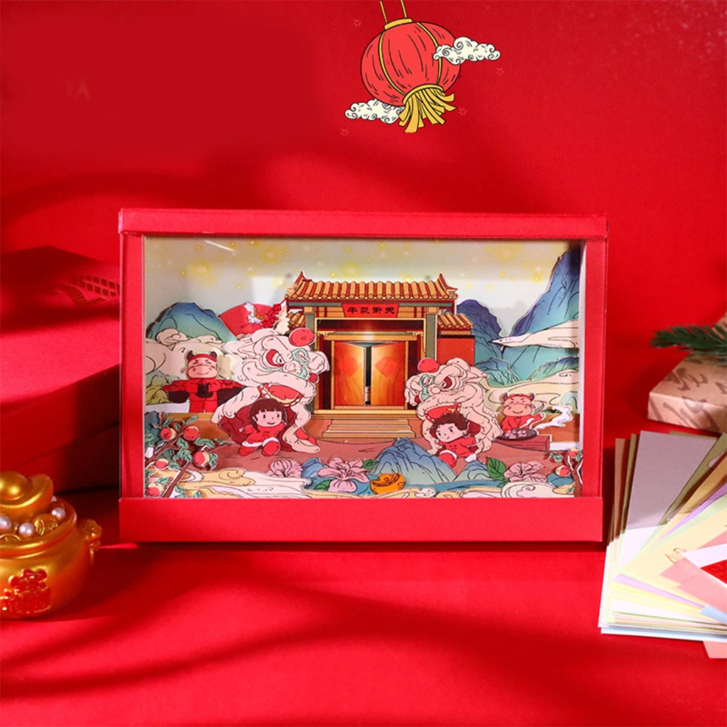 2021 китайский новый год 3D иллюстрация отечественного прилива настольный