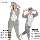 Пижама-Кигуруми для мальчиков и девочек, единорог, кролик, животное, панда, лижур, Oneise, детская зимняя пижама в виде единорога, женская одежда для сна, Комбинезоны