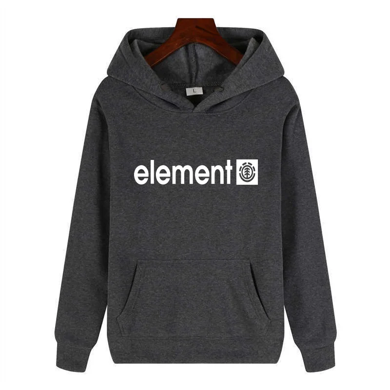 

ELEMENT brand fashion men's long-sleeved sweatshirt, black letter logo printed sweatshirt, autumn and winter couples