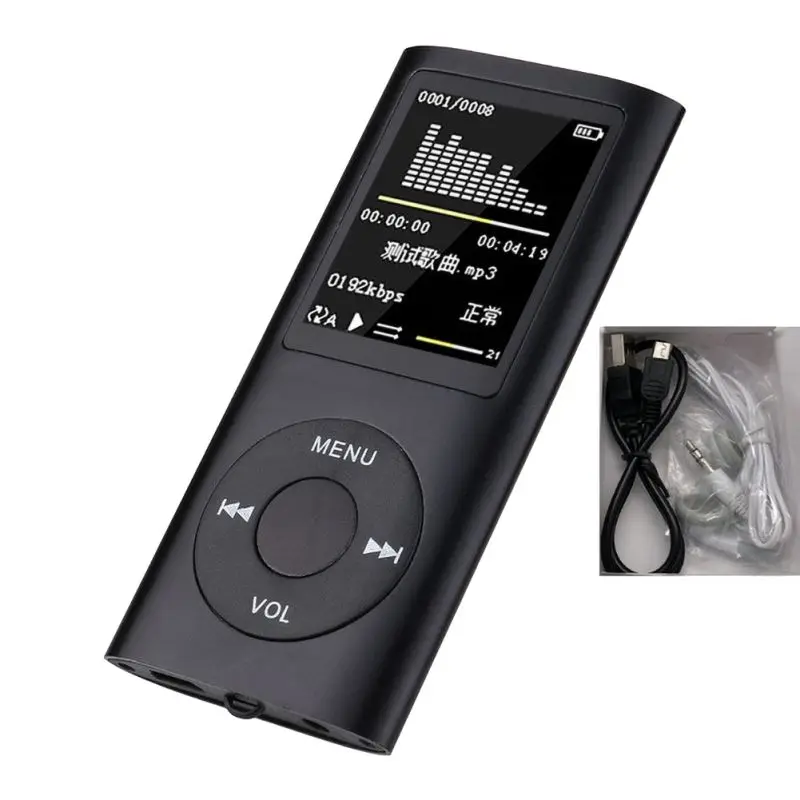 MP3 музыкальный плеер HIFI цифровой ЖК экран Запись голоса FM радио рекордер кардридер| |