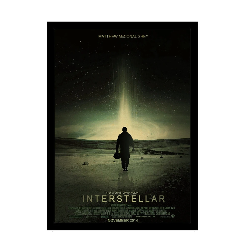

Classic Movie Interstellar Poster Nolan McConaughey Retro Posters and Prints Kraft Paper Home Room Decor Film Wall sticker