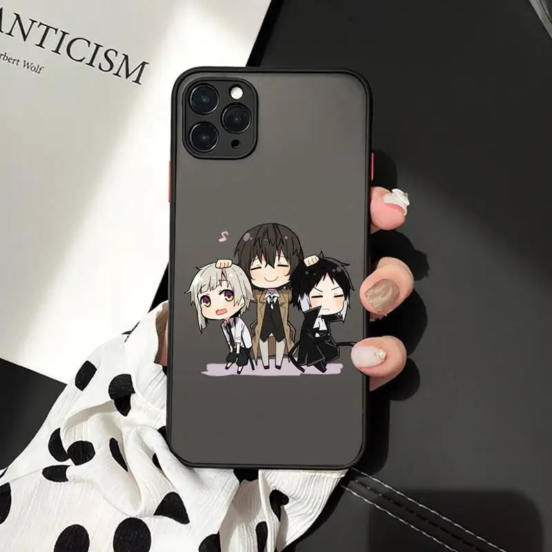 

Bungo Stray Dogs anime Phone Cases matte transparent For iphone 7 8 11 12 plus mini x xs xr pro max luxury brand cover