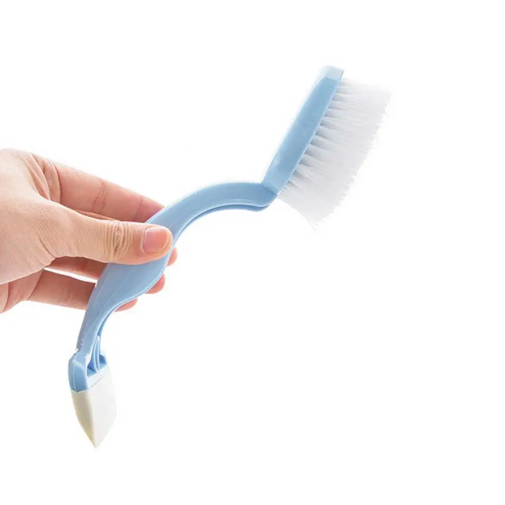 

Double Head Glass Cleaning Brush Kitchen Bathroom Tiles Triangle Head Scraper