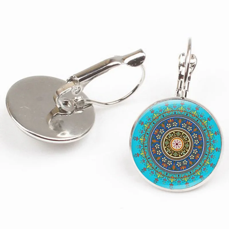 Серьги подвески в виде мандалы элегантные священные геометрические украшения