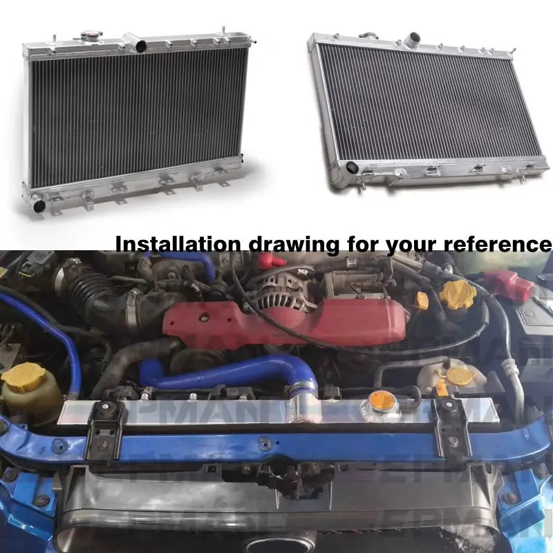 Для Subaru Impreza WRX STI GDB GD8 GD TURBO 2 ряда алюминиевый радиатор 2002 2007 AF R221RAD|radiator subaru|radiator