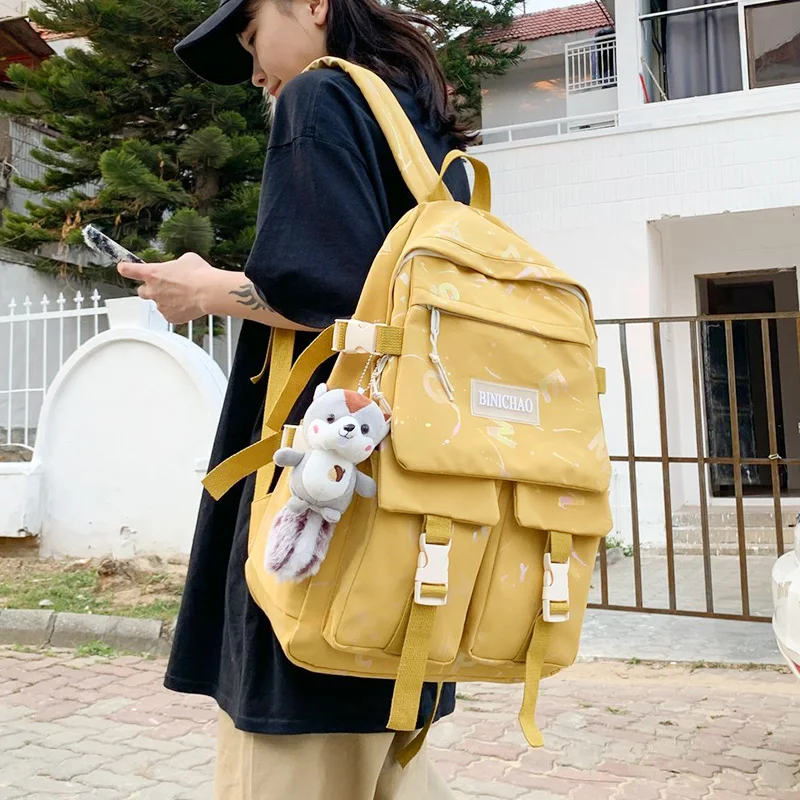 

backpacks for school teenagers girls Large capacity waterproof nylon boy travel backpack fashion all-match women's school bag