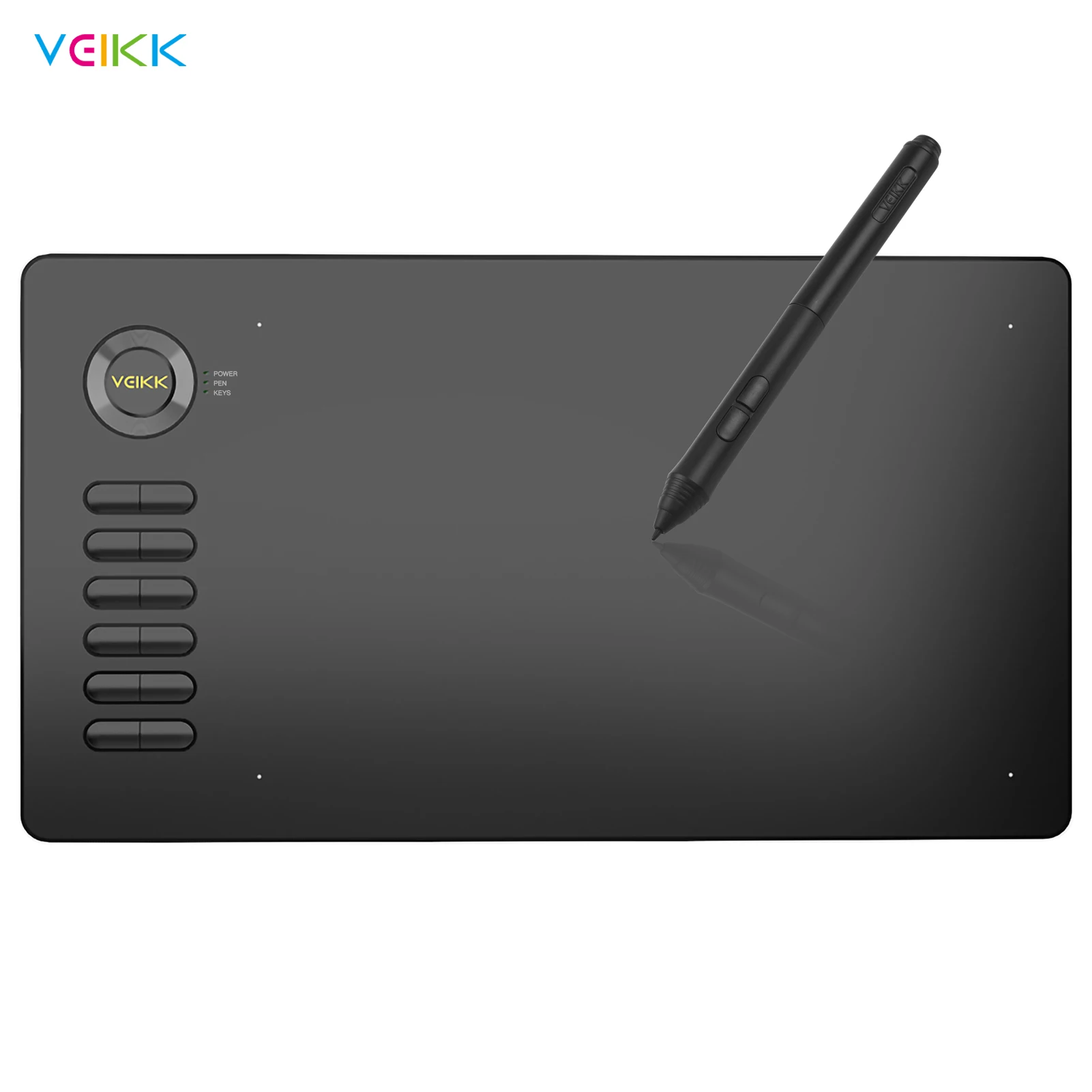 

Графический планшет для рисования VEIKK A15, 10x6 дюймов, 8192 уровня, ручка без батареи, поддержка цифрового графического планшета Android