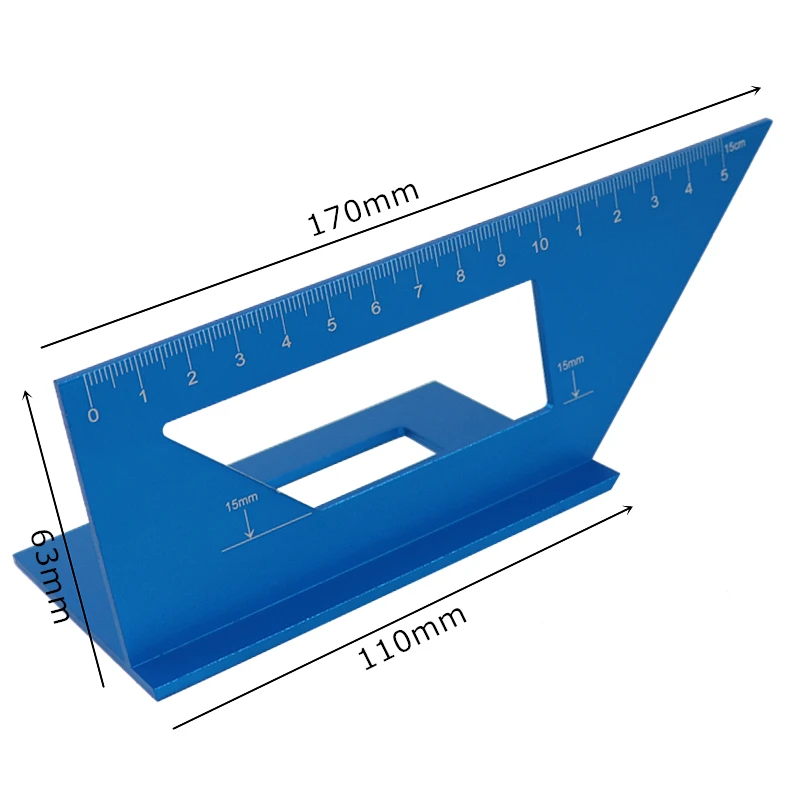 Угловая линейка 45 градусов 90 транспортир из алюминиевого сплава квадратный