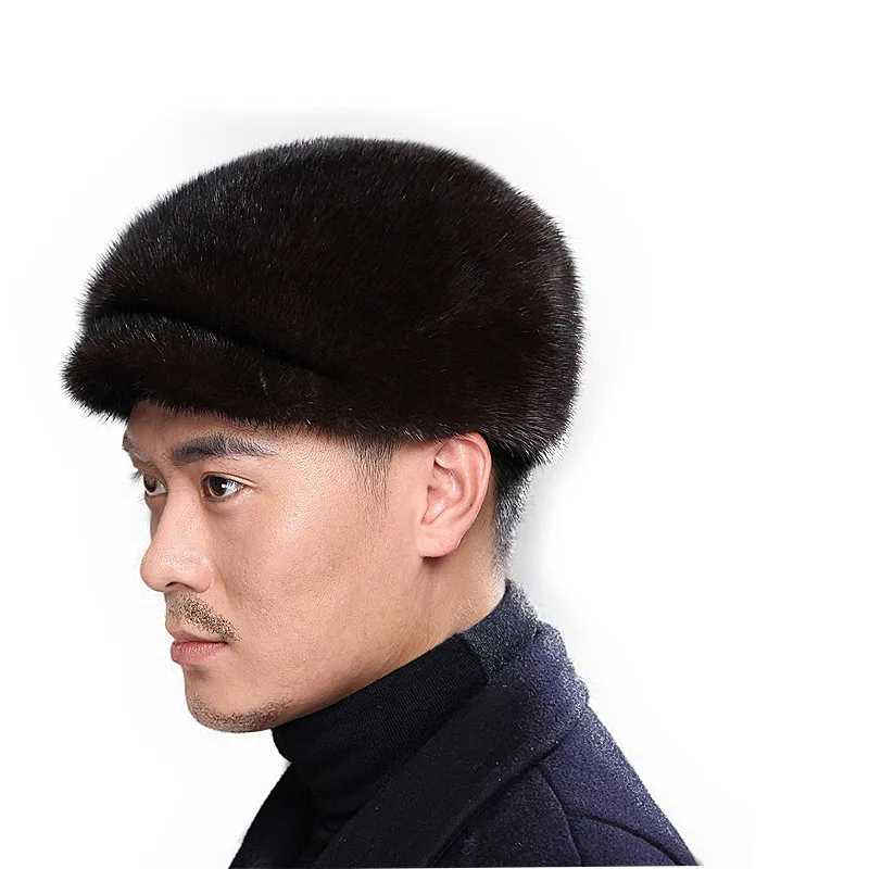 Мужская шапка из меха норки теплая Русская Шапка на осень и зиму|Мужские шарфы| |