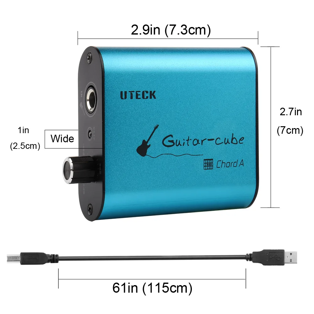 Uteck гитарный куб ASIO USB-аудио интерфейс (DI) пригодный для мягкой (гитара Rig JamVOX AmpITube) -