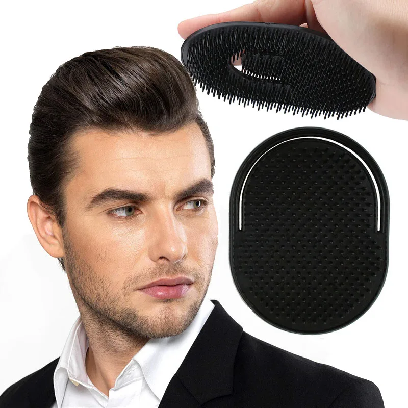 

1Pc Hair Comb Brush for Men Portable Beard Brush Palm Hair Styling Grooming Tool Scalp Massage Shampoo Brush Pocket Travel Comb