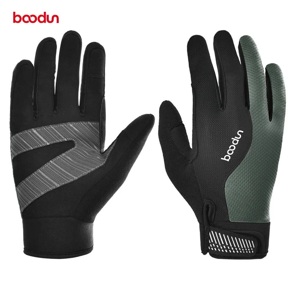 Boodun-luvas de ciclismo para esportes ao ar livre, luvas de dedos completas para ciclismo, mtb, luva longa com tela sensível ao toque