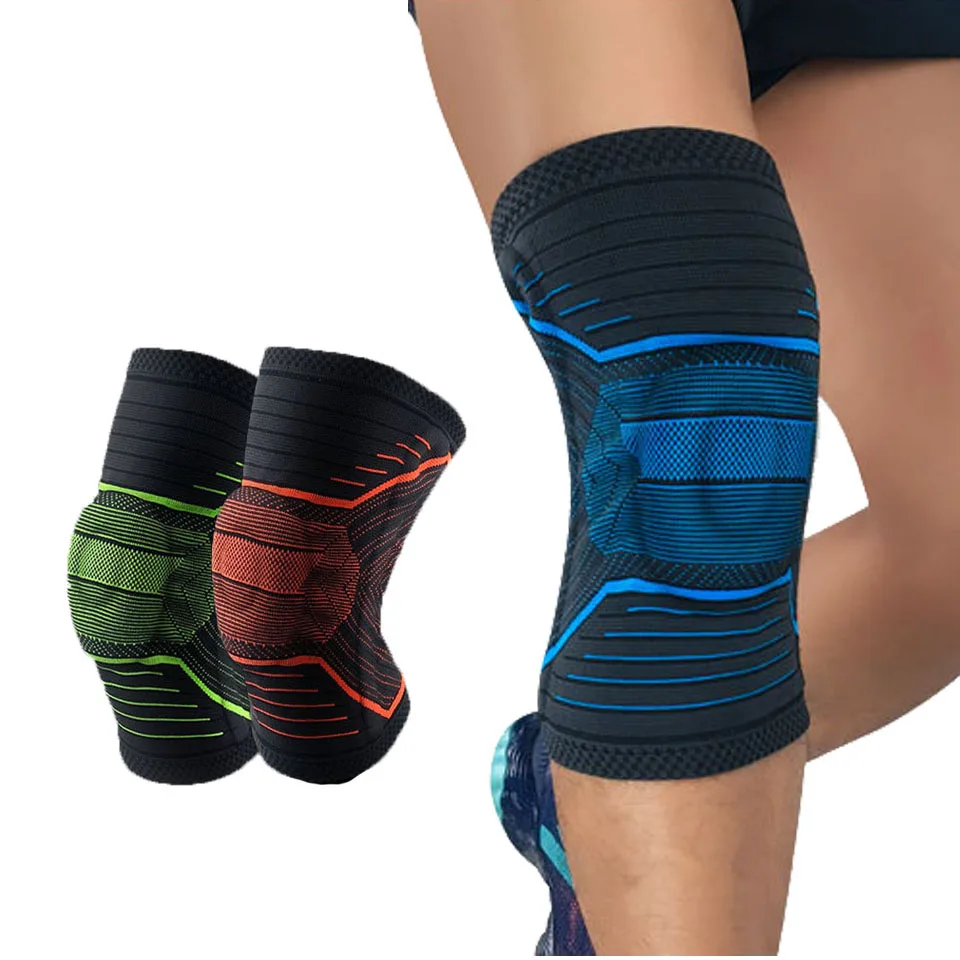 

1PCS Silicone Knee Support Pad Sports Breathable Patella Volleyball Brace Outdoor Fitness Knee Pad Protection Men Women Wrap