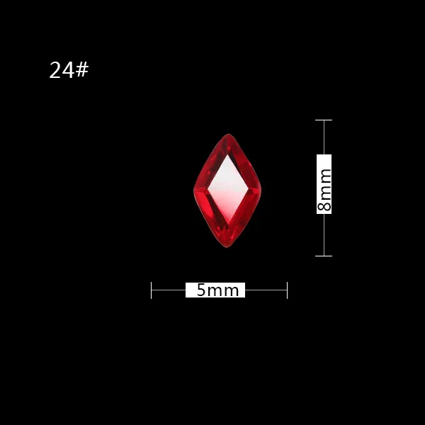 AAAAA класс 99% похожие Swa siam цветные точечные крошечные формы d Стразы для украшения ногтей камни многоцветные link1 No1-No15 - Цвет: No24 5x8mm