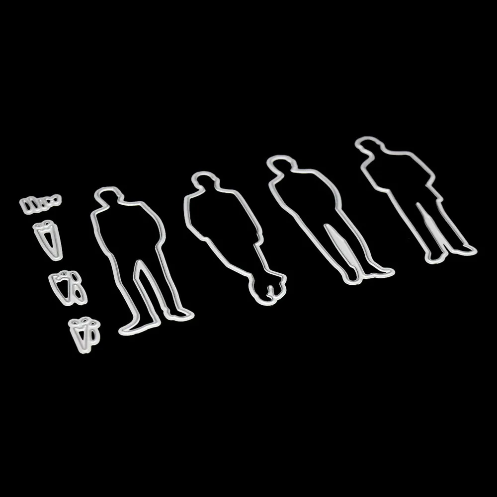 HOOMIN 4 шт Костюмные мужские бумажные карточки для скрапбукинга ремесленные