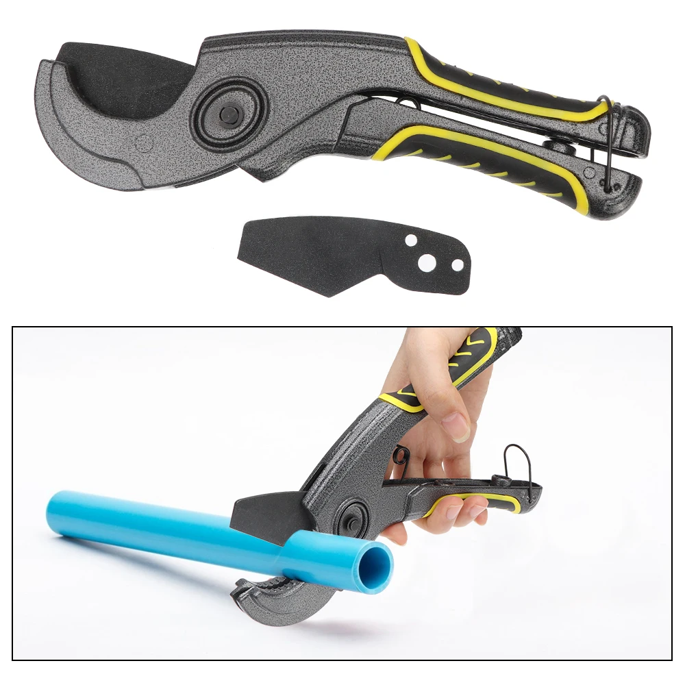 

42MM PVC Pipe Cutters Aluminum Alloy Tube Cutting PPR PVC Tube Cutter Scissors with 65MN Steel Blade Up for Cutting PVC Pipe