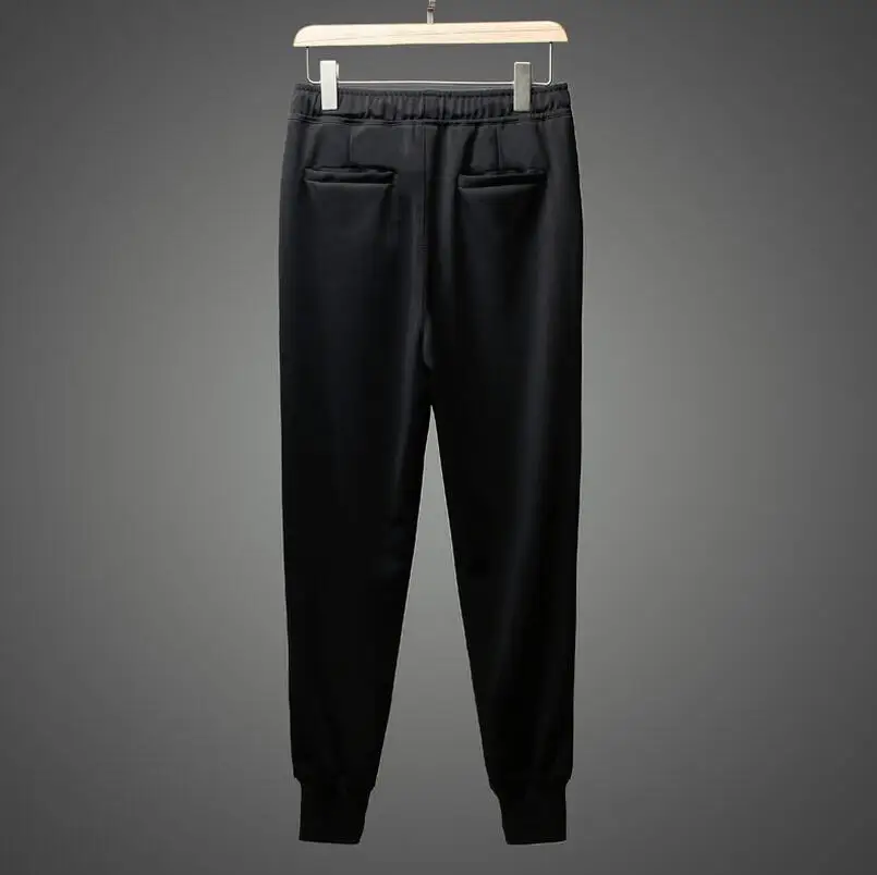 

Of Korean Version The New Large Size Spring Amd Autumn Casual Black Elastic Waist Multi-pocket Small Feet Men's Pants / M-3xl