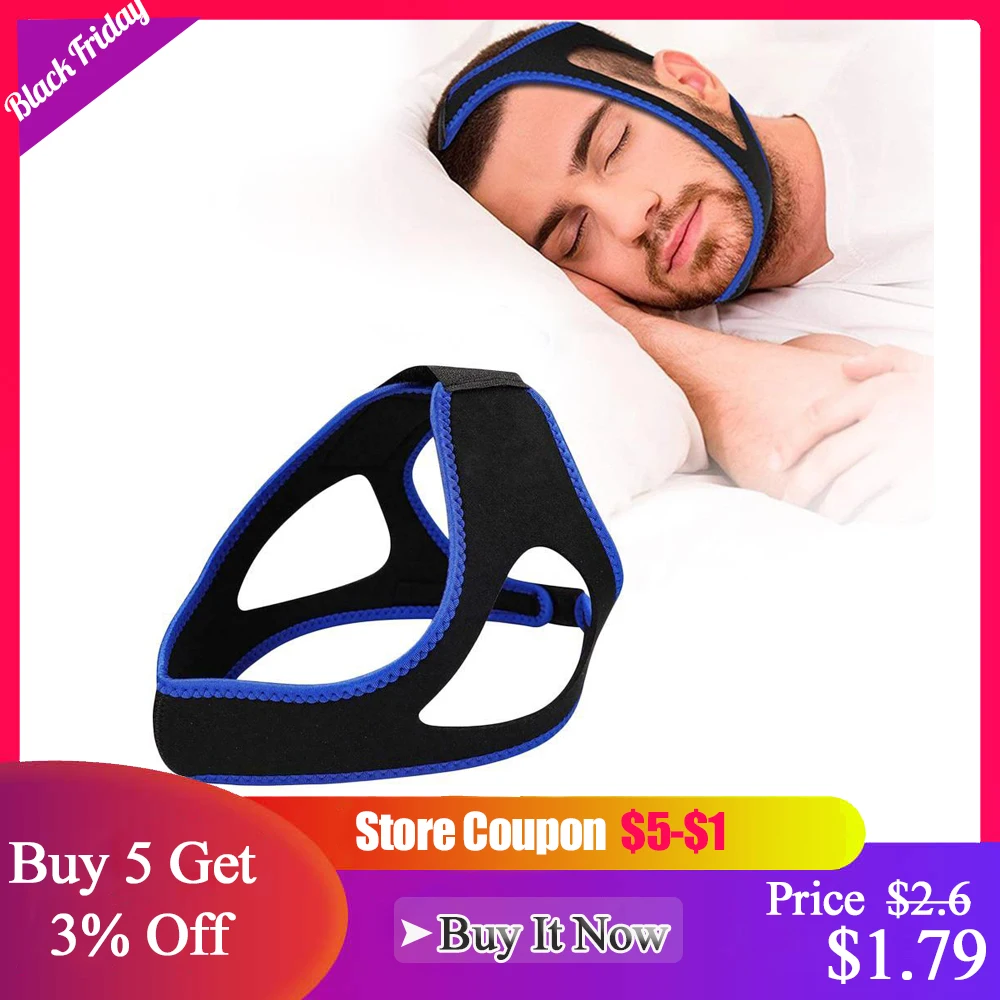 3D Anti Snore Stop Snoring Chin Strap Belt Anti Apnea Jaw Solution Sleep Support Apnea Belt mouth guard Sleeping Aid Care Tools