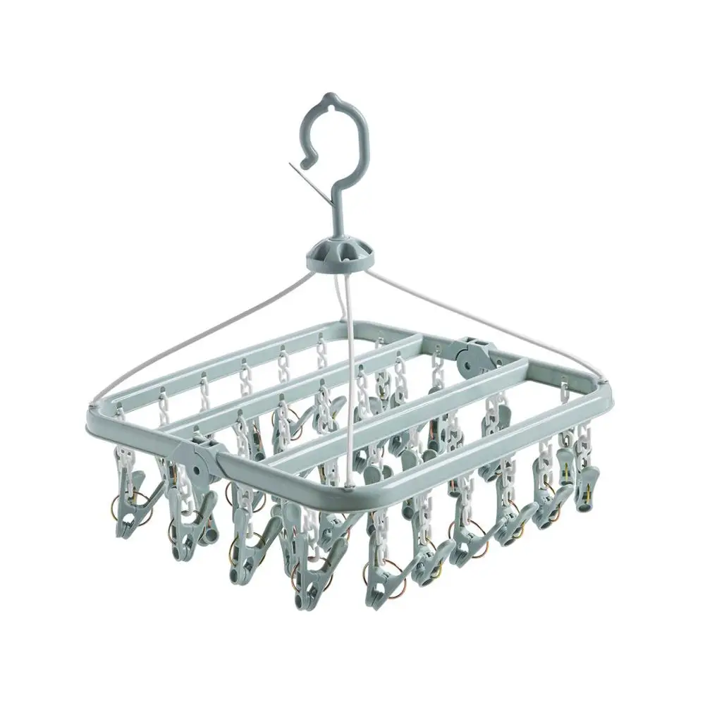 32 Pins Складная сушилка для одежды ветрозащитная вешалка носков нижнего белья