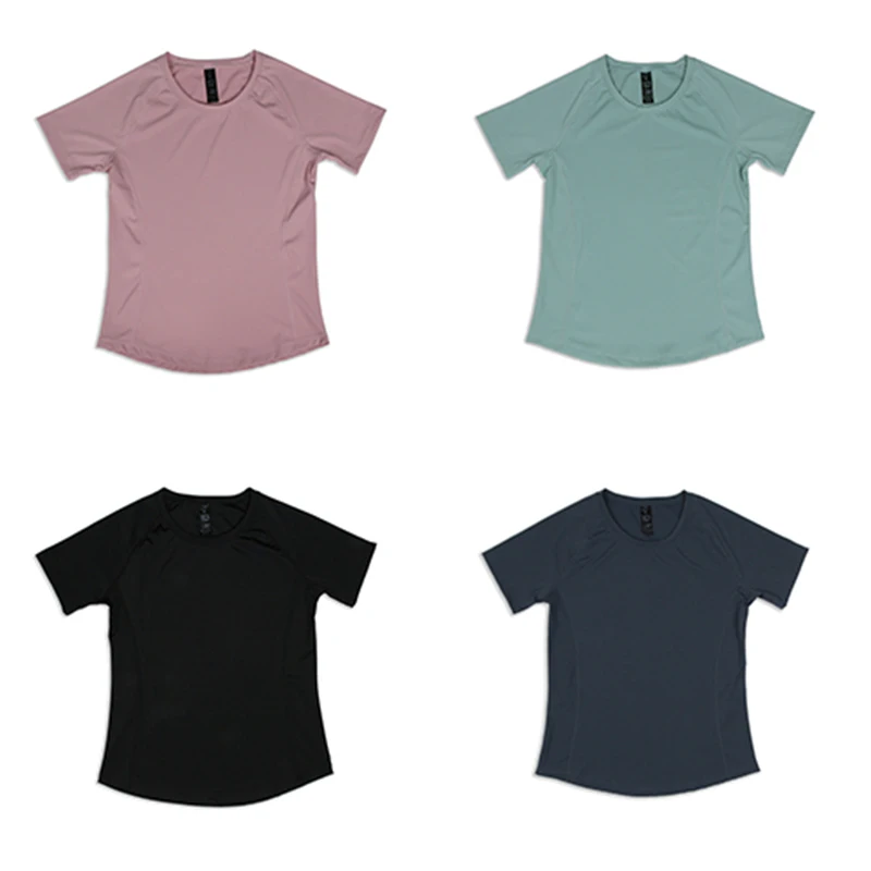 

Sports training T-shirt women's 2021 summer new yoga fitness short sleeve running speed dry breathable short sleeve top