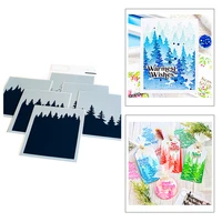 2021 new wintry forest plastic stencil for diy craft making background card scrapbooking no metal cutting dies and stamps sets