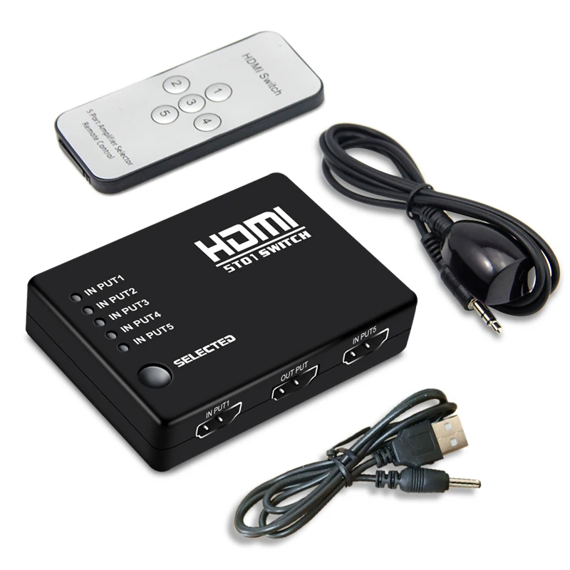 HDMI концентратор с 5 портами 1080P переключатель|Кабели HDMI| |
