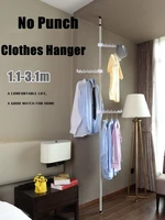 1 1 3 1m adjustable clothes hanger laundry rack wardrobe floor hanger bedroom home bag hat clothing storage rack shelf coat rack