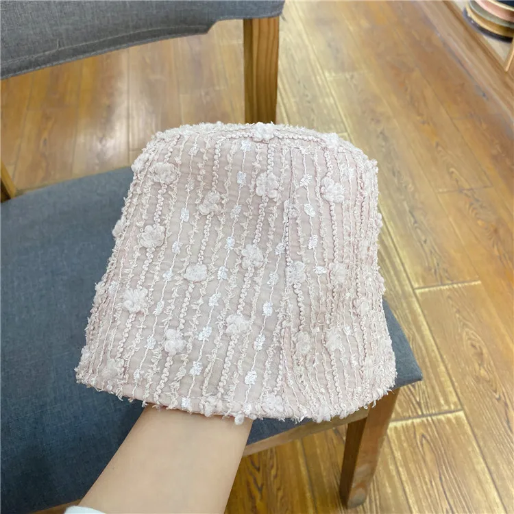 202105-YY  new Fairies in the forest  Tassel flower Macarone color   lady BUCKET cap  women fishermen hat