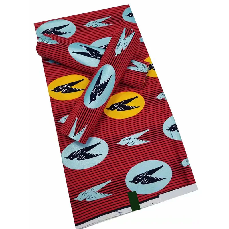 

GOLDEN print african cotton real wax print fabric kenet nigerian wedding party material