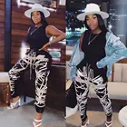 Женские брюки со шнуровкой, леггинсы, модная уличная одежда, черные повседневные длинные брюки с асимметричными перекрестными лямками, Осенние Комбинезоны