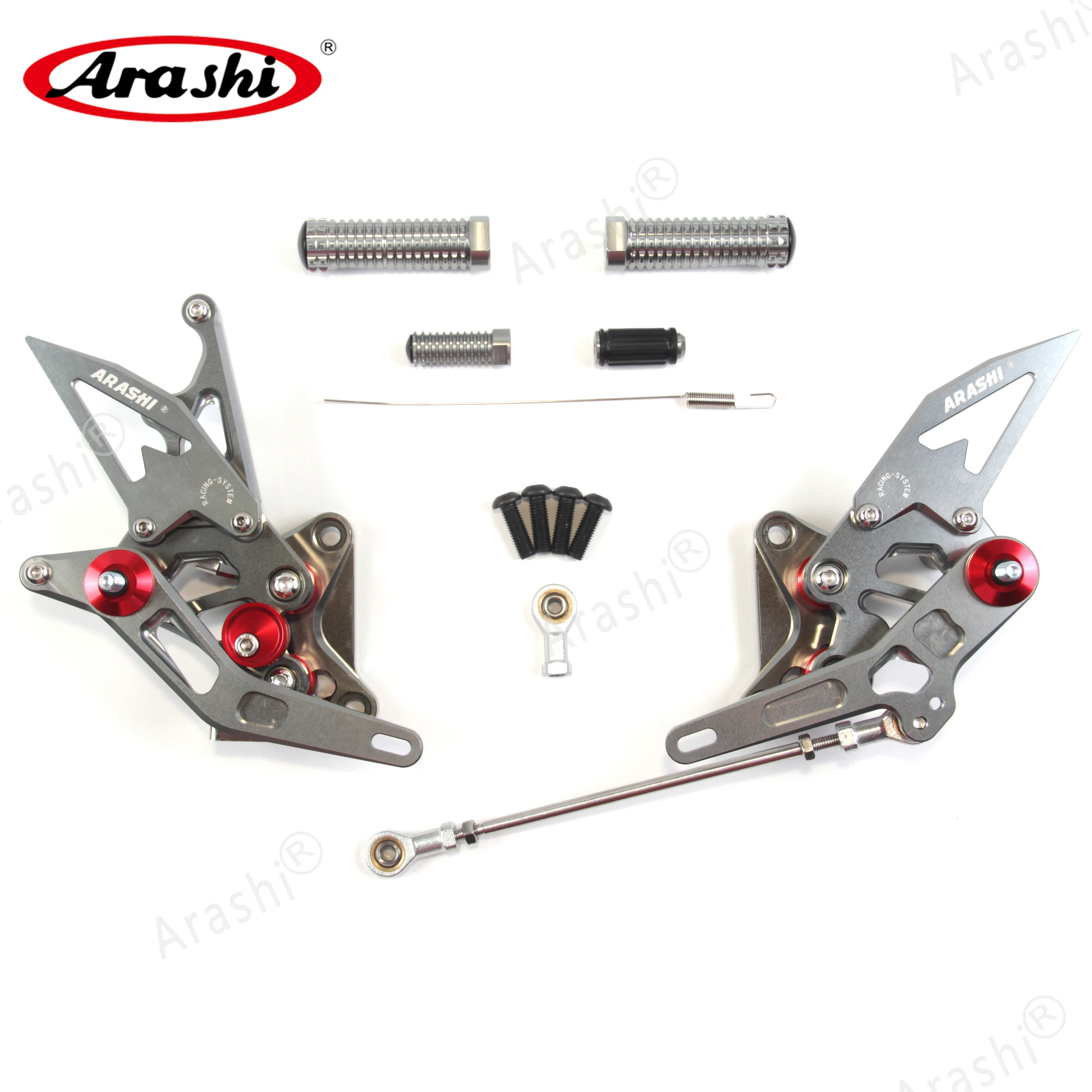 Регулируемые подножки Arashi для SUZUKI GSXR 1300 Hayabusa 2008 2017 CNC Rider комплект задних подножек