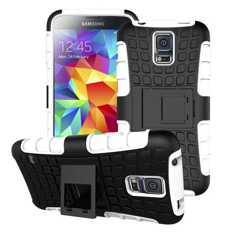

For Samsung Galaxy S5 Neo S 5 SM-G903F/DS G903F G900F SM-G900F/DS Case Armor Hybrid Silicone Hard Plastic Shockproof Stand Cover