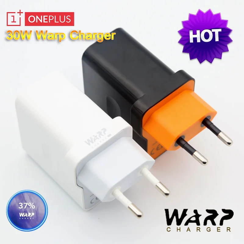 OnePlus 7 pro зарядное устройство 30 Вт Оригинал 8 7t Pro EU / Warp charge 5V 6A Charger USB адаптер