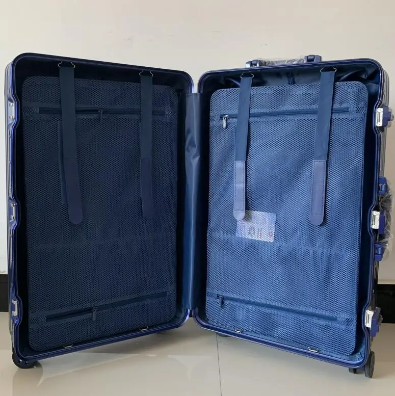 blue Travel tale 2" 24" 2" 29" Алюминий чемоданы на колесах с Вращающийся Спиннер весы для багажа для путешествий - Цвет: blue