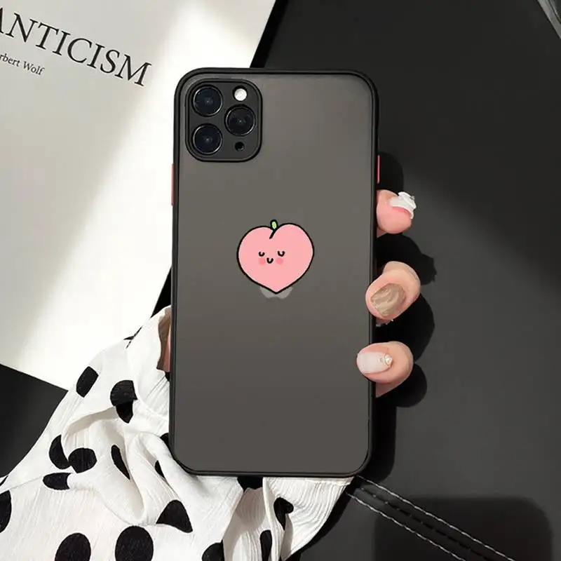 

Cute cartoon fruit watermelon animal whale Phone Cases Matte Transparent for iPhone 7 8 11 12 s mini pro X XS XR MAX Plus cover