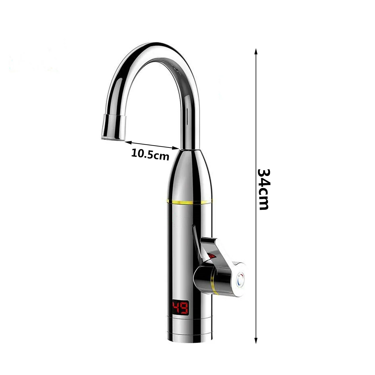 

220V 3000W Kitchen Instant Heating Faucet Heater Hot Cold Dual-Use Tankless Water Quickly Heating Tap Shower with LED Display