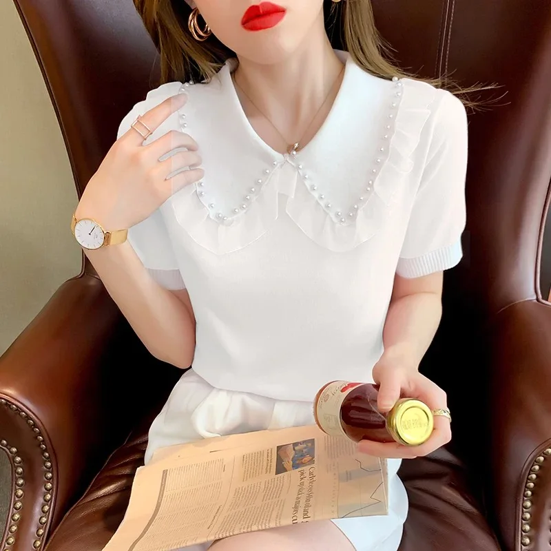 

2021 Tops lvory T Shirt Women Cotton Female Tshirt Cotton