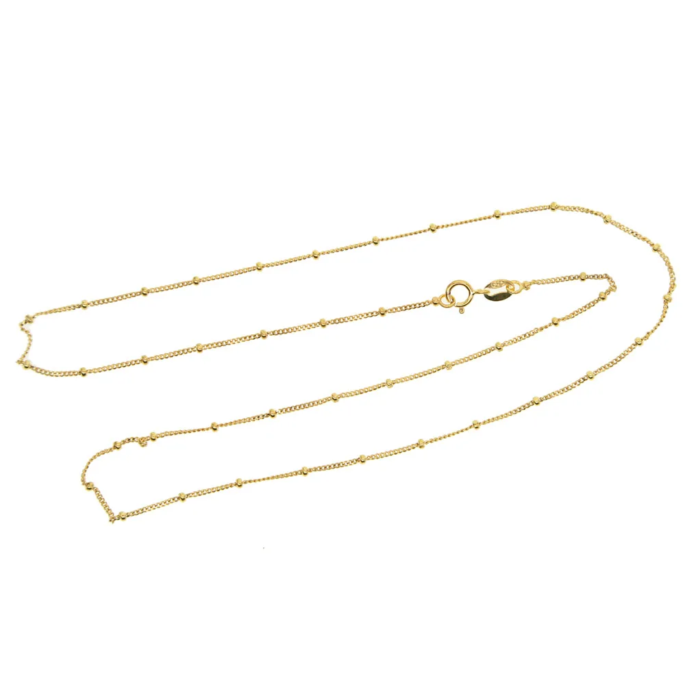 

2 Colors Dainty Simple 925 Sterling Silver Choke Necklace Delicate Authentic Cz Bead Cute Women 40 + 5cm 50cm Extend Chain