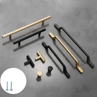 matte gold aluminum alloy drawer pulls furniture handle hardware european simple black kitchen cabinet door handles