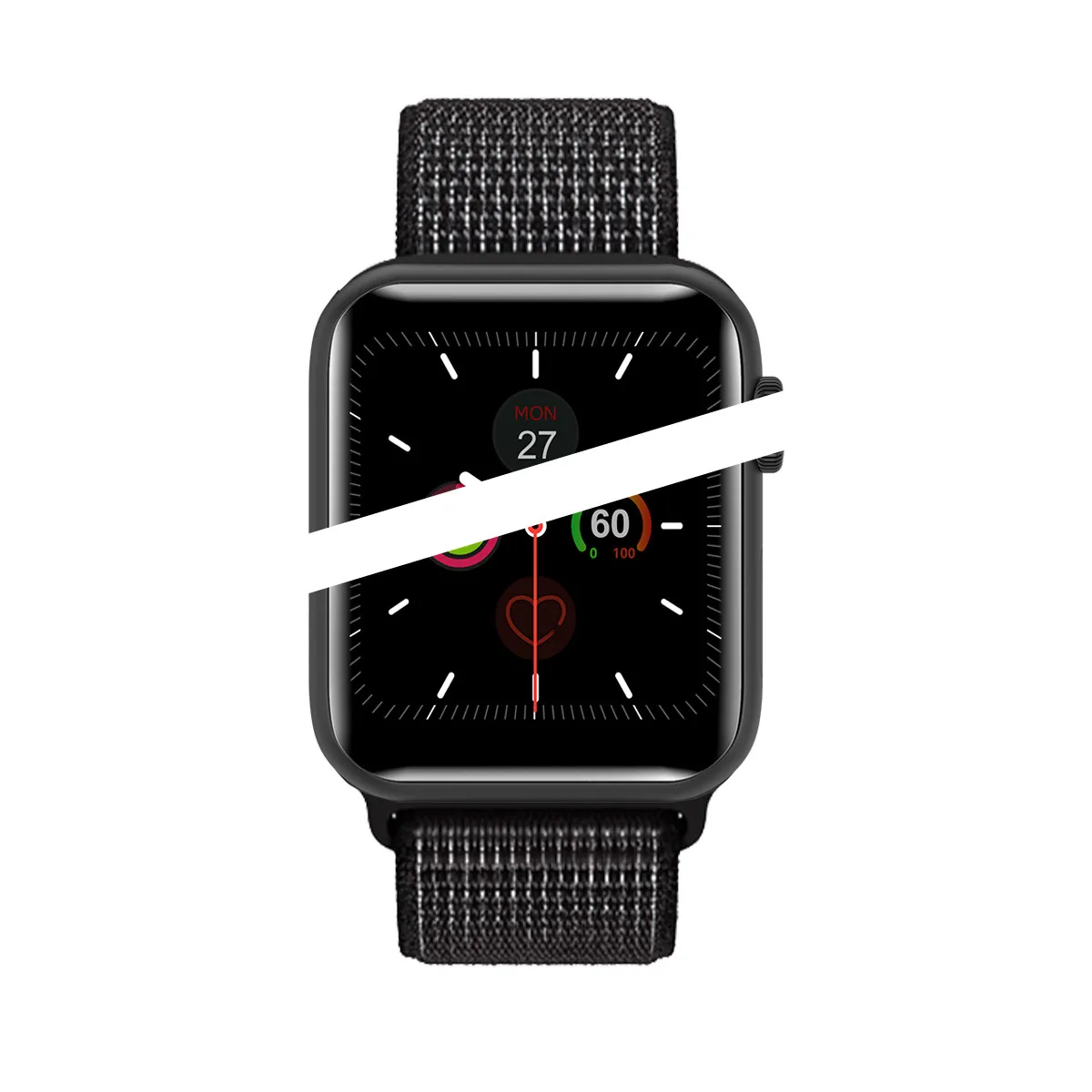 SmartWatch V6 Heart Rate Monitor waterproof Smart watch women man for IOS Apple iPhone Android phone PK watch 5 IWO 11/12 P68/70 - Цвет: Nylon strap