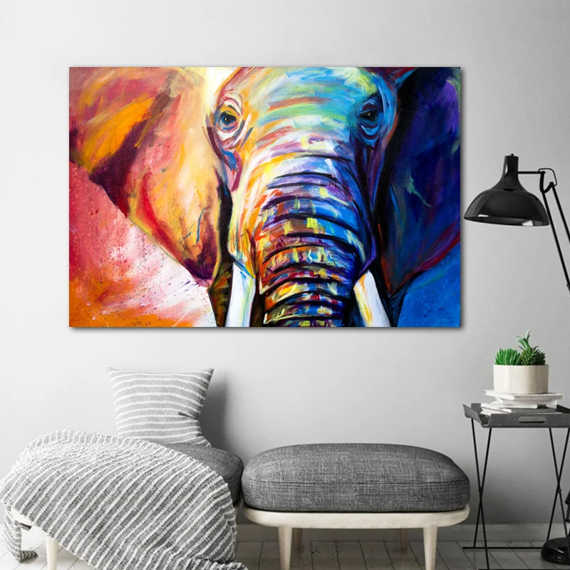 RELIABLI Арт холст Плакаты и печать на холсте слон животное фотографии Wall ART Для