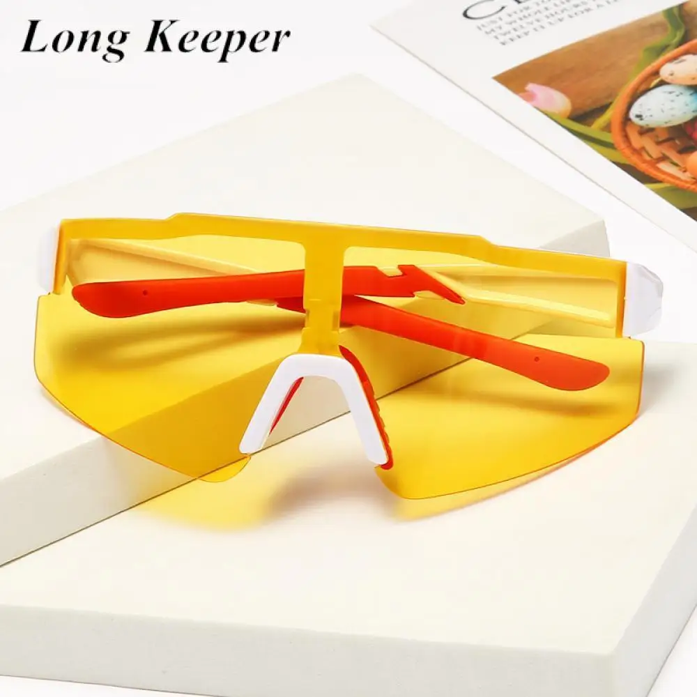 

Oversized Sport Polarized Sunglasses for Men Mirrored Lens Outdoor Goggles Big Frame Windproof Male Night Vison Driving Glasses