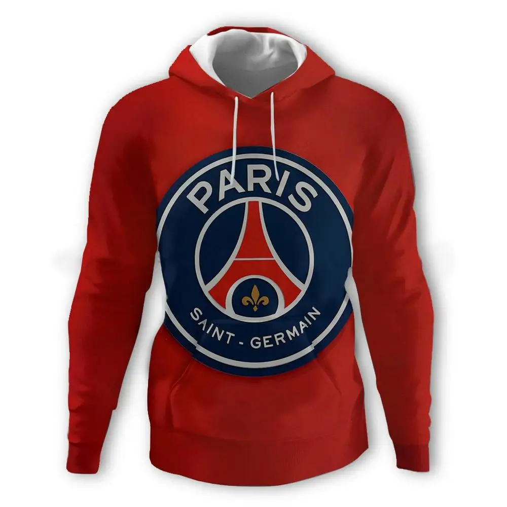 Толстовка с 3D принтом &quotПариж Сен Жермен&quot футбольные худи из джерси толстовка