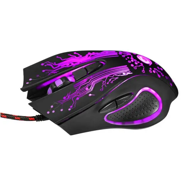 

Usb Wired Gaming Mouse 6 Button 5500 Dpi Led Optical Mouse Mice Desktop Office Entertainment Laptop Silent Keys