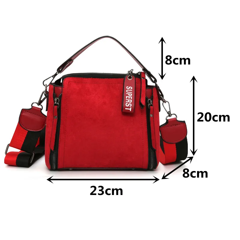 

Broadband Frosted Suede Shoulder Bags for Women Matte Leather Handbag Small Ladies Messenger Tote Bag Scrub Female Crossbody Bag