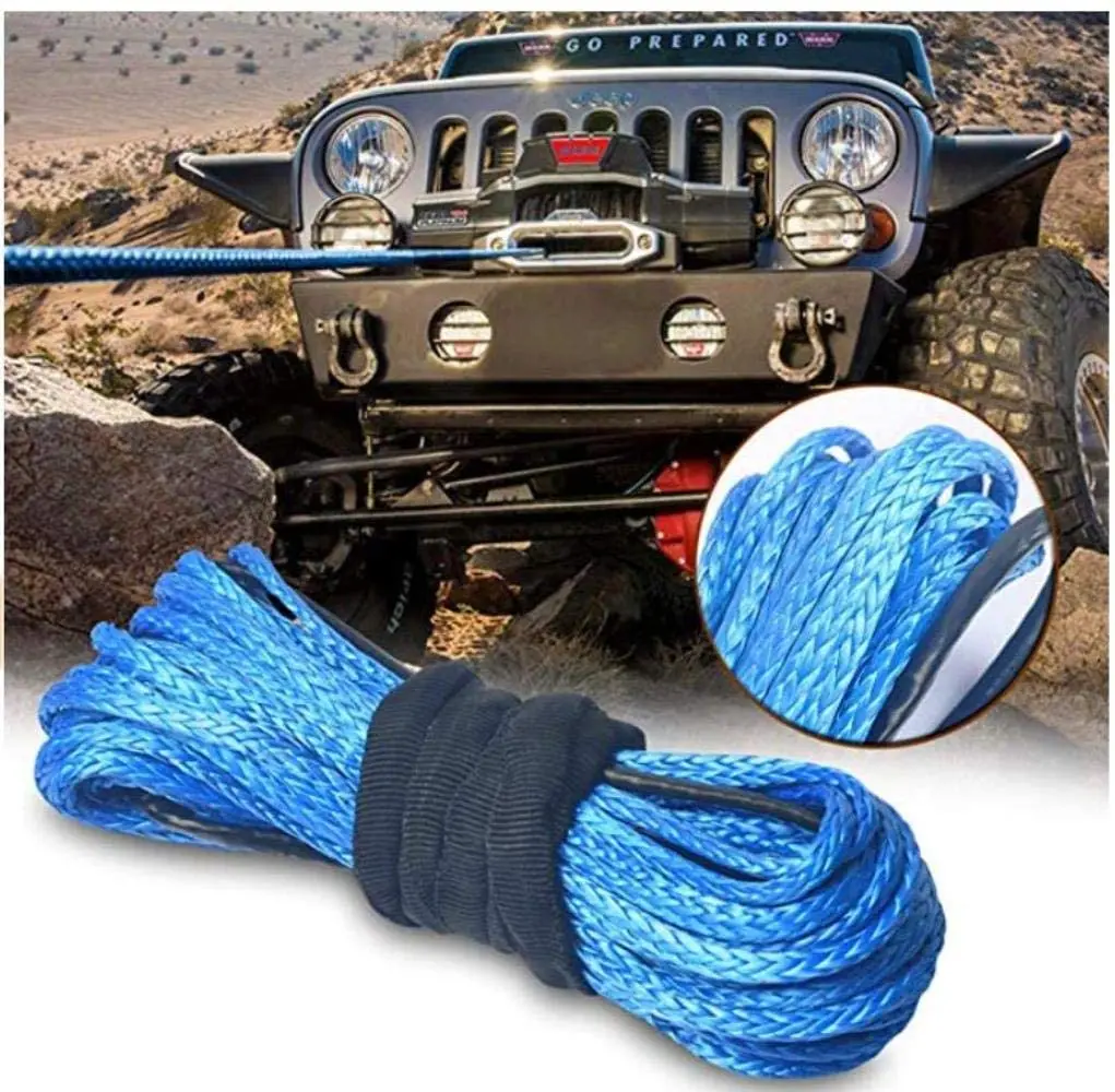 

4mm*50m Synthetic Winch Rope String Line 12 Strand Off-road Cable Towing Rope With Sleeve