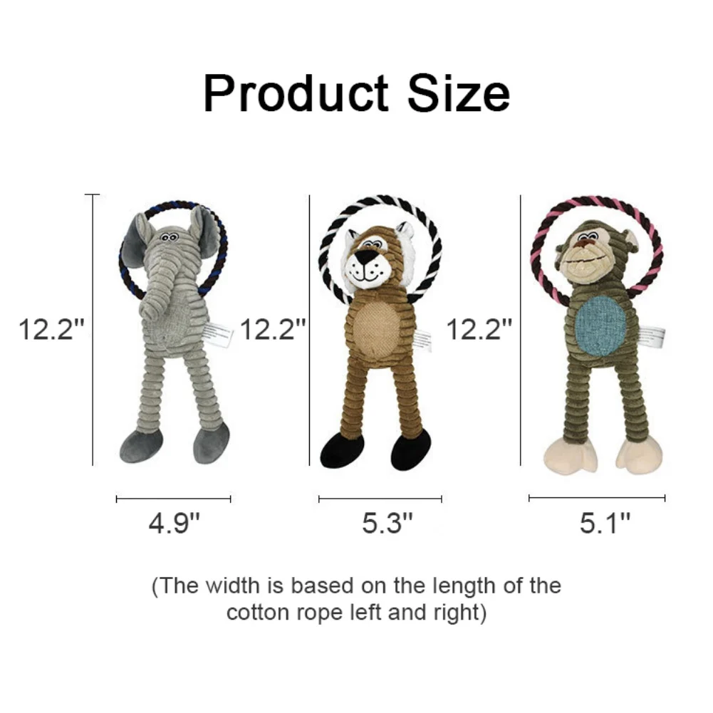 Аксессуары для домашних животных жевательная игрушка плюшевая обезьянка